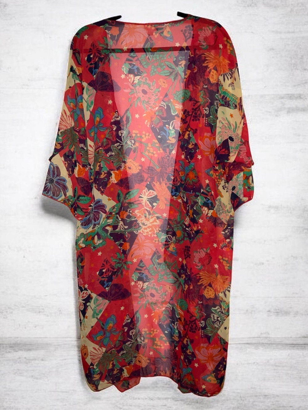 LuLaRoe Coral Floral Open Cardigan